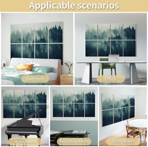 Art3d Acoustic Wall Panels, 48 x 32 in Set - Image 2