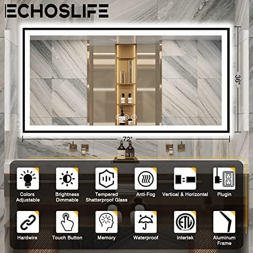 EchosLife 72x36 Bathroom Mirror - Image 2
