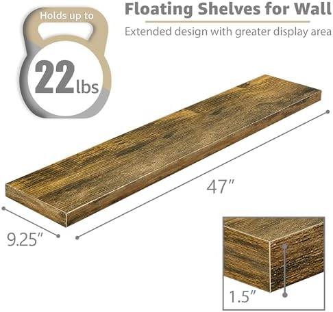 Sorbus Floating Shelves for Wall Storage - Image 3