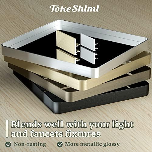 TokeShimi 36x36 Inch Gold Bathroom Vanity Mirror - Image 4