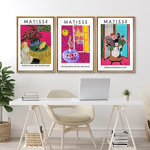 MUDECOR Framed Wall Art Print Set Abstract Flower Vases by Henri Matisse Nature - Image 4