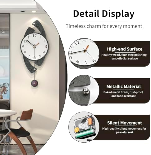 Large Modern Silent Decorative Wall Clock - Image 6