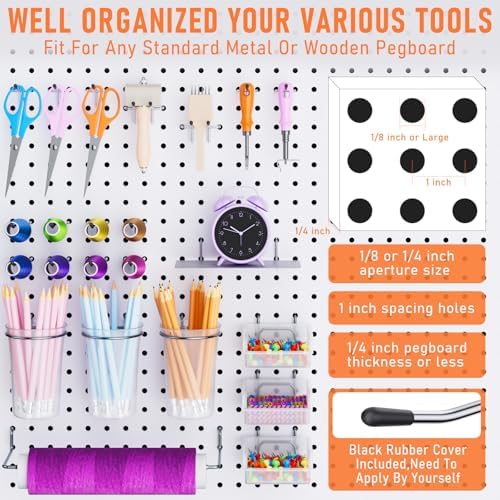 INCLY 30PCS Peg Board Organizer Accessories Kit - Image 4