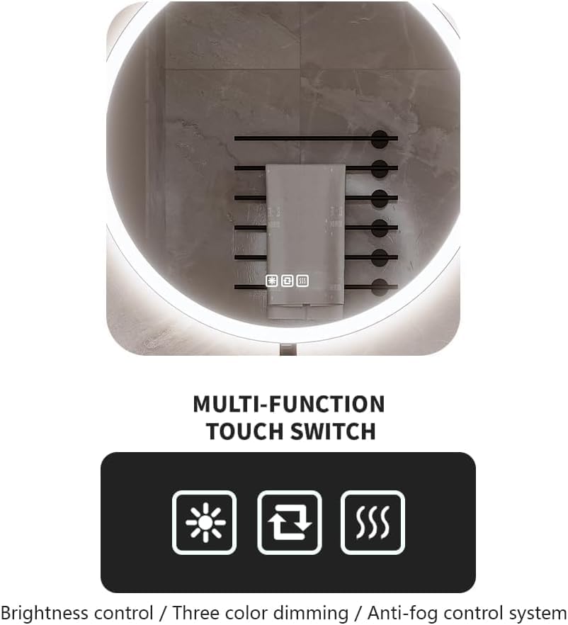 28 inches Round LED Bathroom Mirror - Image 5