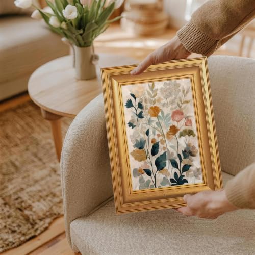 EJPFOGV Vintage Boho Floral Botanical Framed Canvas Wall Art 8x10 inches - Image 5