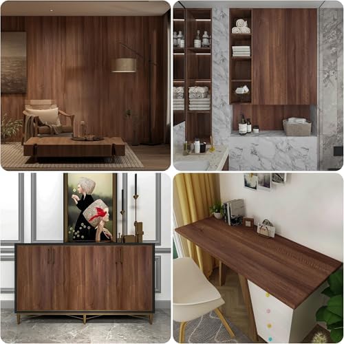 Large Walnut Wood Contact Paper Peel and Stick Wood Grain Wallpaper Removeble - Image 5