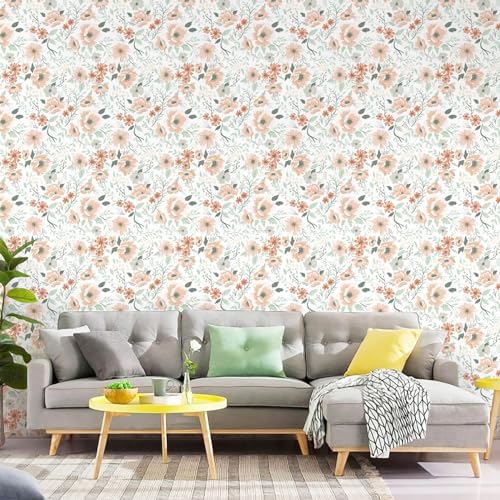 Heroad Brand 16.1"x196" Boho Floral Peel and Stick Wallpaper Retro Flower - Image 6