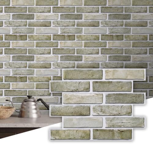 Commomy 3D Peel and Stick Faux Brick Wall Panels by CommomyDecor