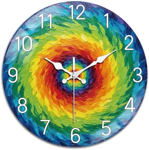 peacoblue Colorful Palette Wall Clocks Battery Operated by PEACOBLUE