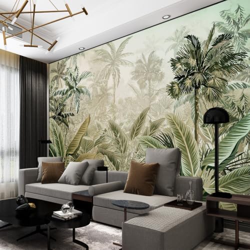 A self-Adhesive Mural of Tropical Rainforest Style Plants, Tropical Trees - Image 5