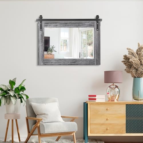 AAZZKANG Rustic Wall Mirror - Image 6