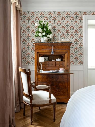 Orainege Peel and Stick Wallpaper Vintage Floral Wallpaper Self Adhesive - Image 3