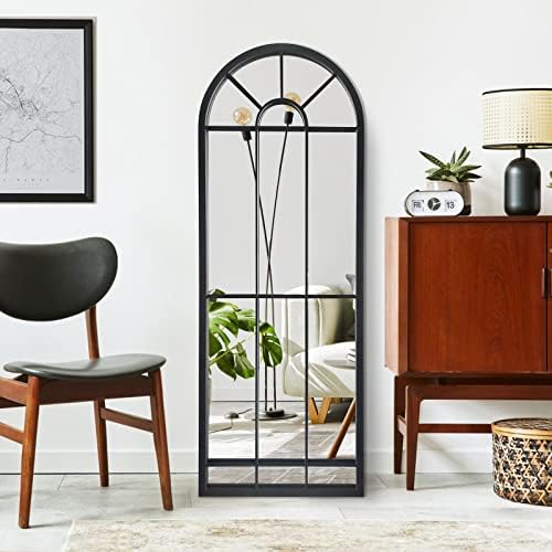 HQiJun Wall Mirror Window Decorative Mirrors Arched Farmhouse - Image 5