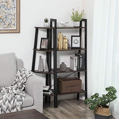 VASAGLE 4-Tier Corner Shelf Stand, Modern Ladder Shelf - Image 5