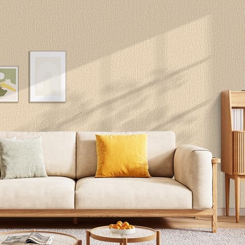 Wallpaper Peel and Stick Beige Wall Paper Vintage Contact Paper 15.7inch x - Image 2