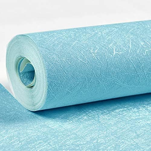 MelunMer Blue Silk Wallpaper Peel and Stick Textured Removable15.7 x118 - Image 2