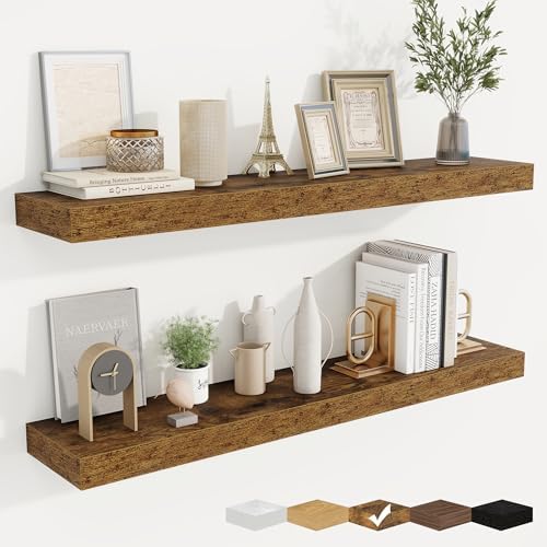 Floating Shelves for Wall, Wall Mounted Wood Shelves by Fuqing