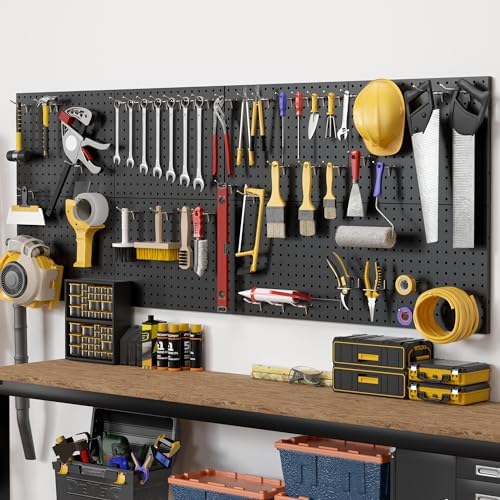 Heavy Duty Peg Board, 8 Pack Metal Pegboard Panels - Image 2