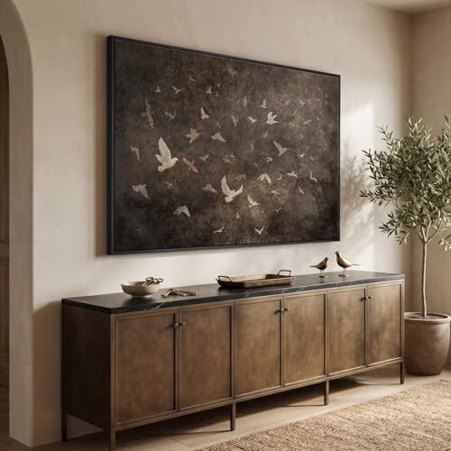 Extra Large Framed Vintage Bird Abstract Wall Art - Image 2