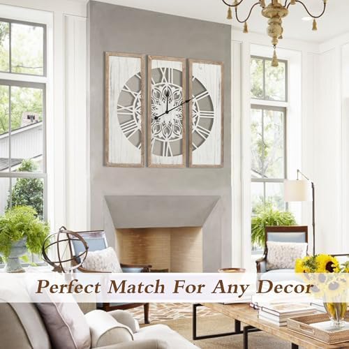 RiteSune Unique 30" Wall Clock for Living Room Decor - Image 4