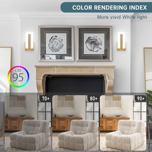 Modern Wall Sconces Set of Two, Indoor Wall Mounted Lighting Fixture, 6000K - Image 4