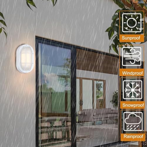 WISBEAM 2 Pack LED Bulkhead Light, Outdoor LED Wall Light - Image 3