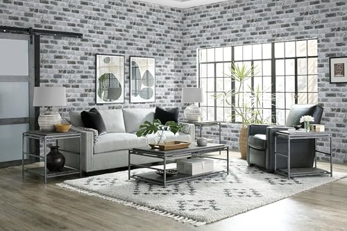 Guvana 17.3"×197" Brick Peel and Stick Wallpaper Grey Brick Contact Paper - Image 6