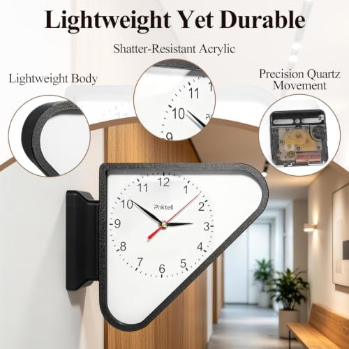 Triangle Double Sided Wall Clock - Image 5