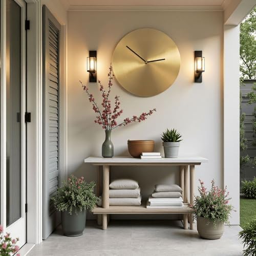 Scandinavian Minimalist Solid Copper Wall Clock - Image 4