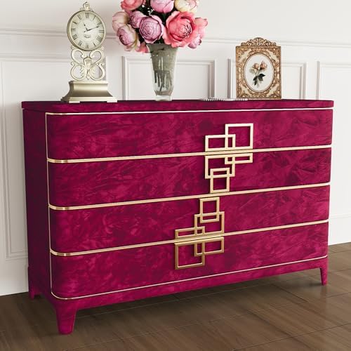 VEELIKE Red Velvet Fabric Wallpaper Self Adhesive Crushed Velvet Liner - Image 4