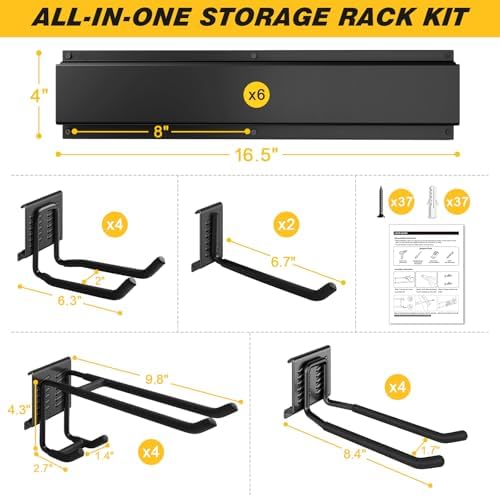 99 Inches Garage Storage, UUP Garage Organization, Wall Mount Garden Tool - Image 2