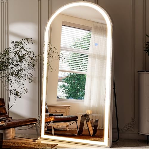 GLSLAND LED Arched Full Length Mirror by GLSLAND