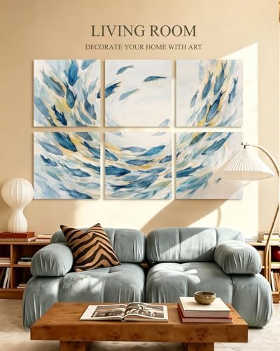 InSimSea Acoustic Wall Art, Ocean Watercolor Fish - Image 4