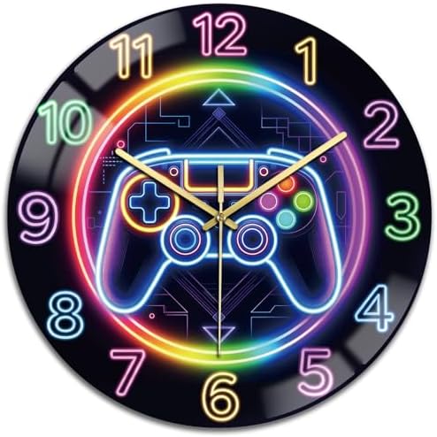 peacoblue Game Consoles Wall Clocks Battery Operated by PEACOBLUE