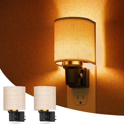 L LOHAS LED Amber Night Lights Plug into Wall, Plug in Night Light Dimmable by LLOHASLED