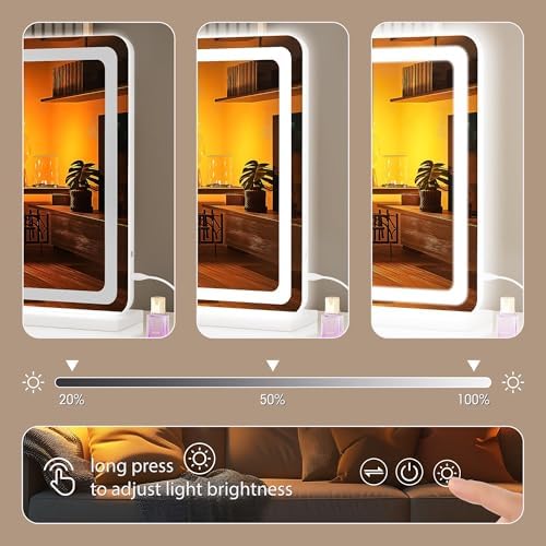 Hasipu Vanity Mirror with Lights, 31.5" x 20" LED Makeup Mirror, Lighted Makeup - Image 4