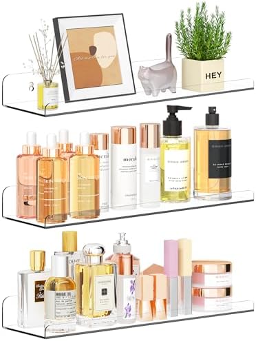 Qukaka 15" Clear Floating Shelves by QukakaHomeCare