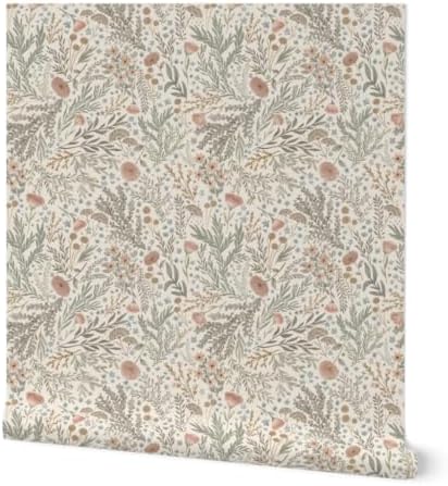 Spoonflower Forest Foliage Peel and Stick Wallpaper by Spoonflower