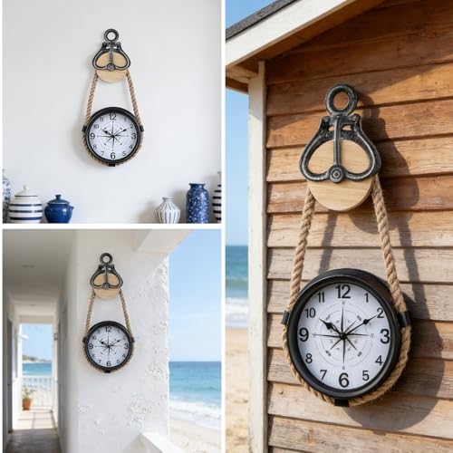 Retro Rust Wall Clock Non Ticking Large Iron Antique Hanging Clocks Vintage - Image 5