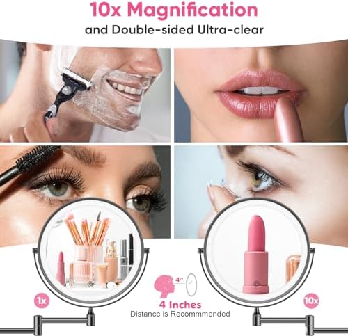 FASCINATE 8" Rechargeable Wall Mounted Makeup Mirror - Image 4