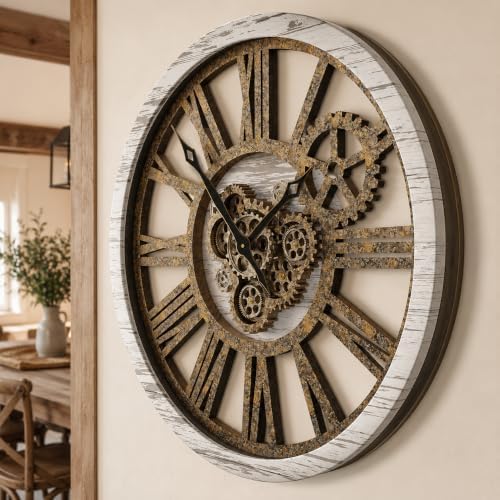 The B-Style Large Wall Clock 36 inch Grey White and Bronze by TheB-StyleTB