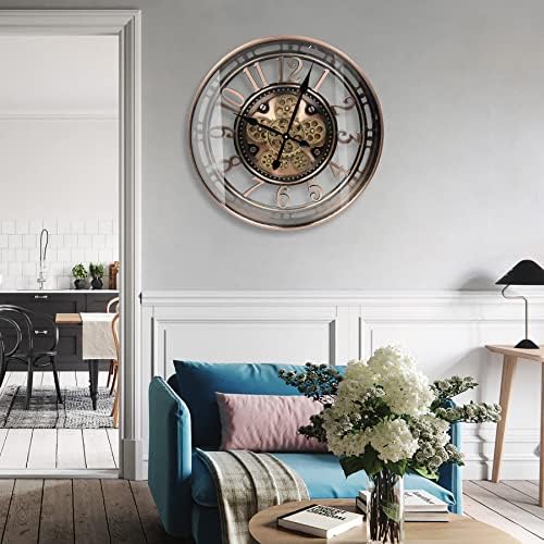 Real Moving Gears Wall Clock Large Modern Metal Clocks - Image 5