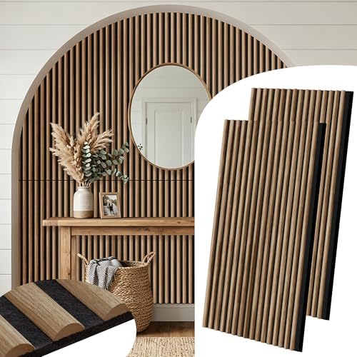 Mollywell Curved Wood Panels for Wall, 47.2x23.6 in by Mollywell