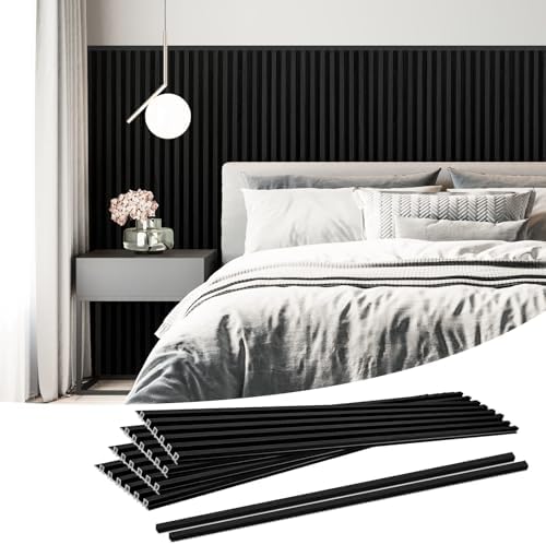 Art3dwallpanels 16 Pack Wood Slat Wall Panels 51×6.7" Black - Image 2