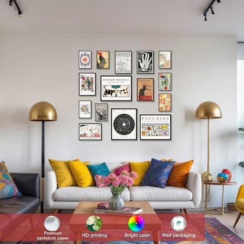 LANCHI95 15PCS Unframed Vintage Esoteric Eclectic Art - Image 3