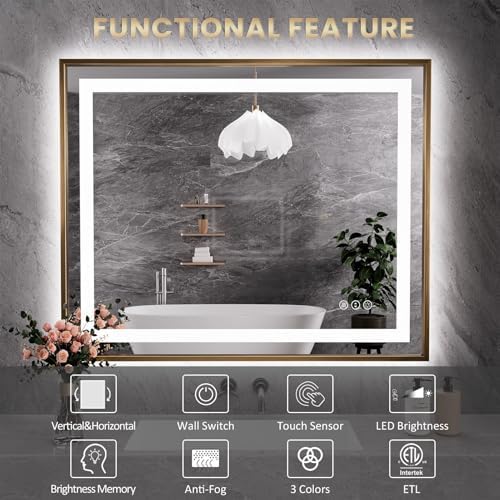 Amorho 55"X36" LED Bathroom Mirror - Image 2
