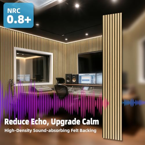 Art3d 94 x 12.6 Inch Acoustic Wood Slat Wall Panel, Natural Oak - Image 7