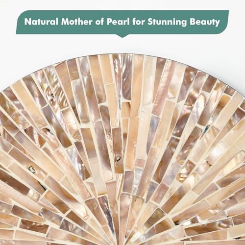 Boho Mother of Pearl Decorative Wall Mirror - Image 2