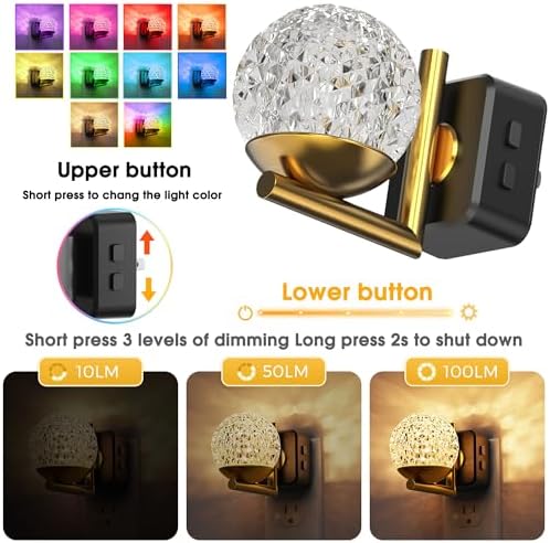 L LOHAS LED Night Lights Plug Into Wall 2 Pack, Dusk to Dawn Sensor - Image 2