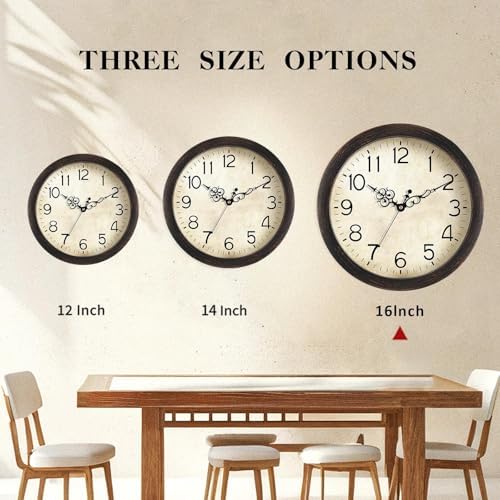 KECYET 16" Wall Clock Large Battery Operated Quartz Silent Quartz - Image 4